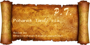 Pohanek Tanázia névjegykártya